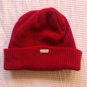 Brixton Red Knit Beanie Hat